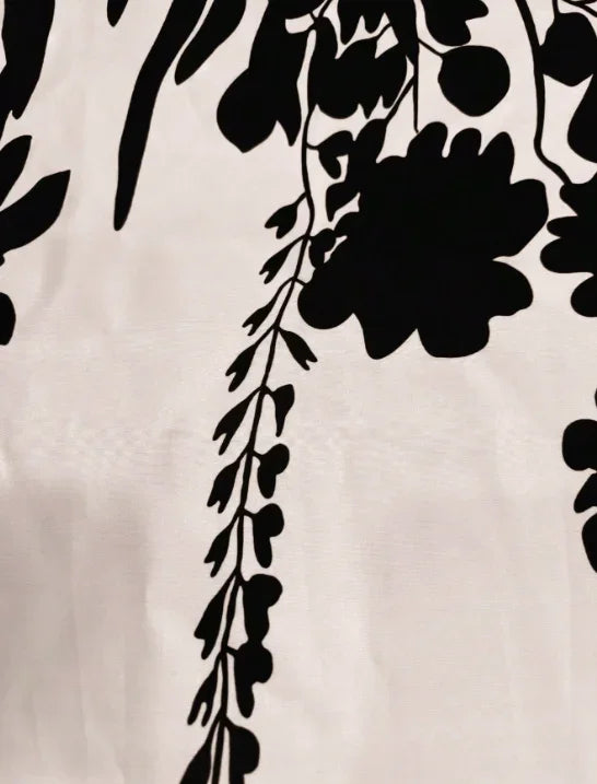 TrenLux Wear Women's Polyester Black & White Patchwork Sash Ball Gown Dress The Glow Sanctuary