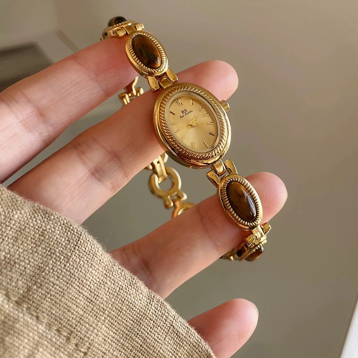 TrendLux Women's Luxury Jade Green Jewelry Bracelet Quartz Dress Wristwatch
