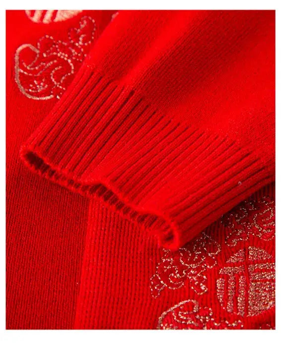 TrenLux Wear Women's Vintage Printed Knit Cardigan Coat — Wool Blend Outerwear, Sizes M–3XL TrenLux Wear