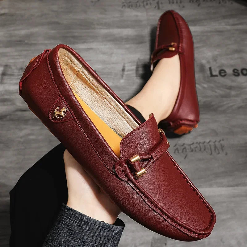 Men's Metal-Detail Slip-On Loafers