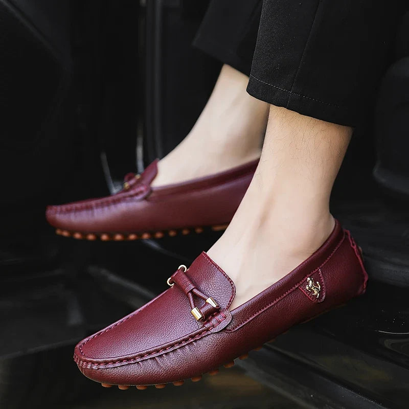 Men's Metal-Detail Slip-On Loafers