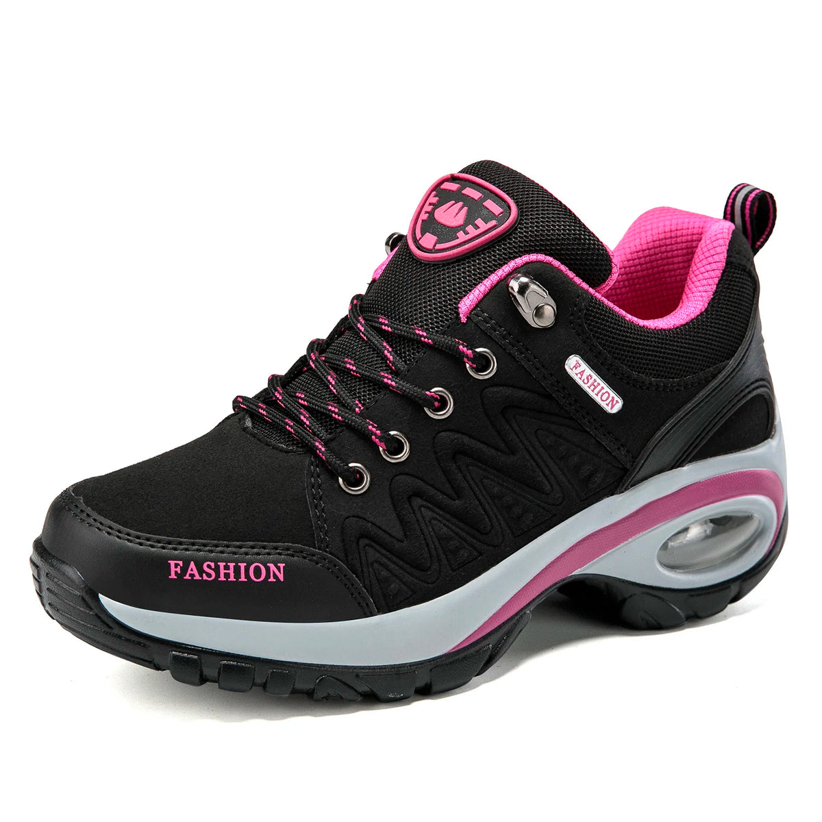 Women's breathable platform lace-up sneakers by TrendLux Wear, featuring PU-EVA material and stylish walking sneaker design.