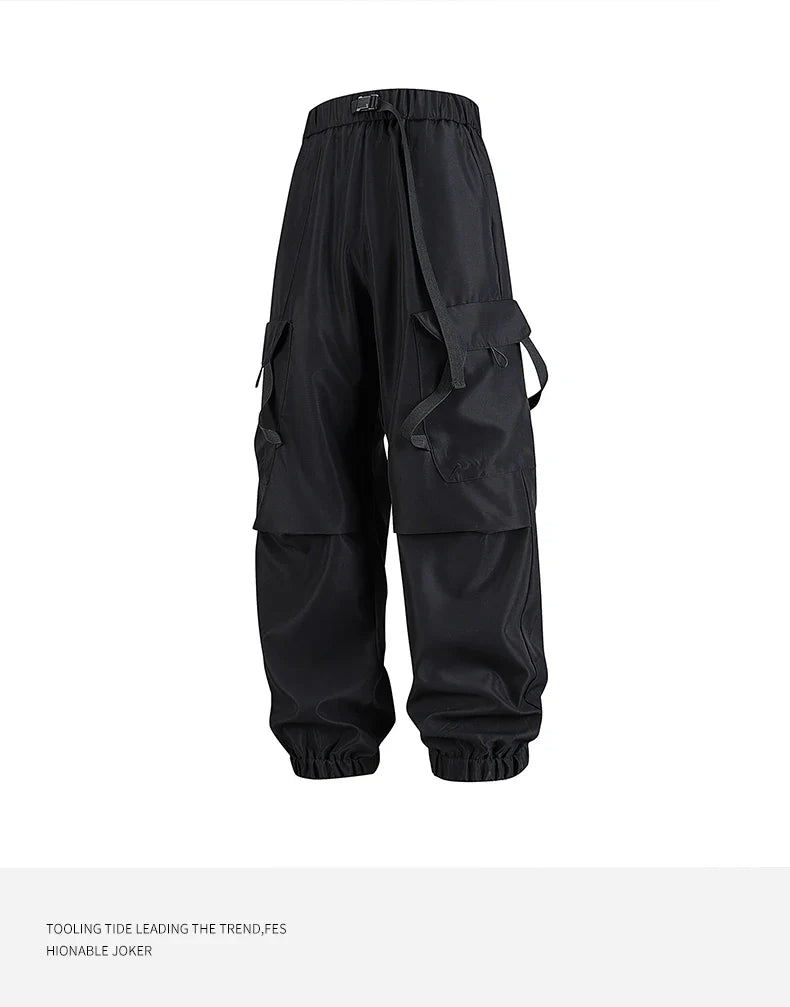 Men's cycling long pants by TrendLux Wear, loose fit sport trousers with multiple pockets in various colors, ideal for active wear.