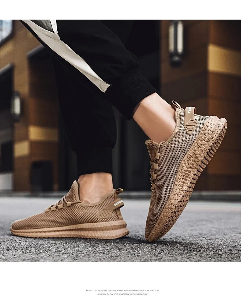 Men's Urban Street Sneakers by TrendLux Wear featuring breathable mesh casual shoes with stylish design and comfortable fit.