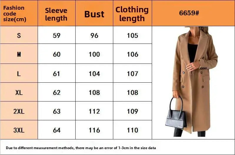 TrenLux Wear Women's Retro Double-Breasted Woolen Coat — Streetwear Winter Jacket TrenLux Wear