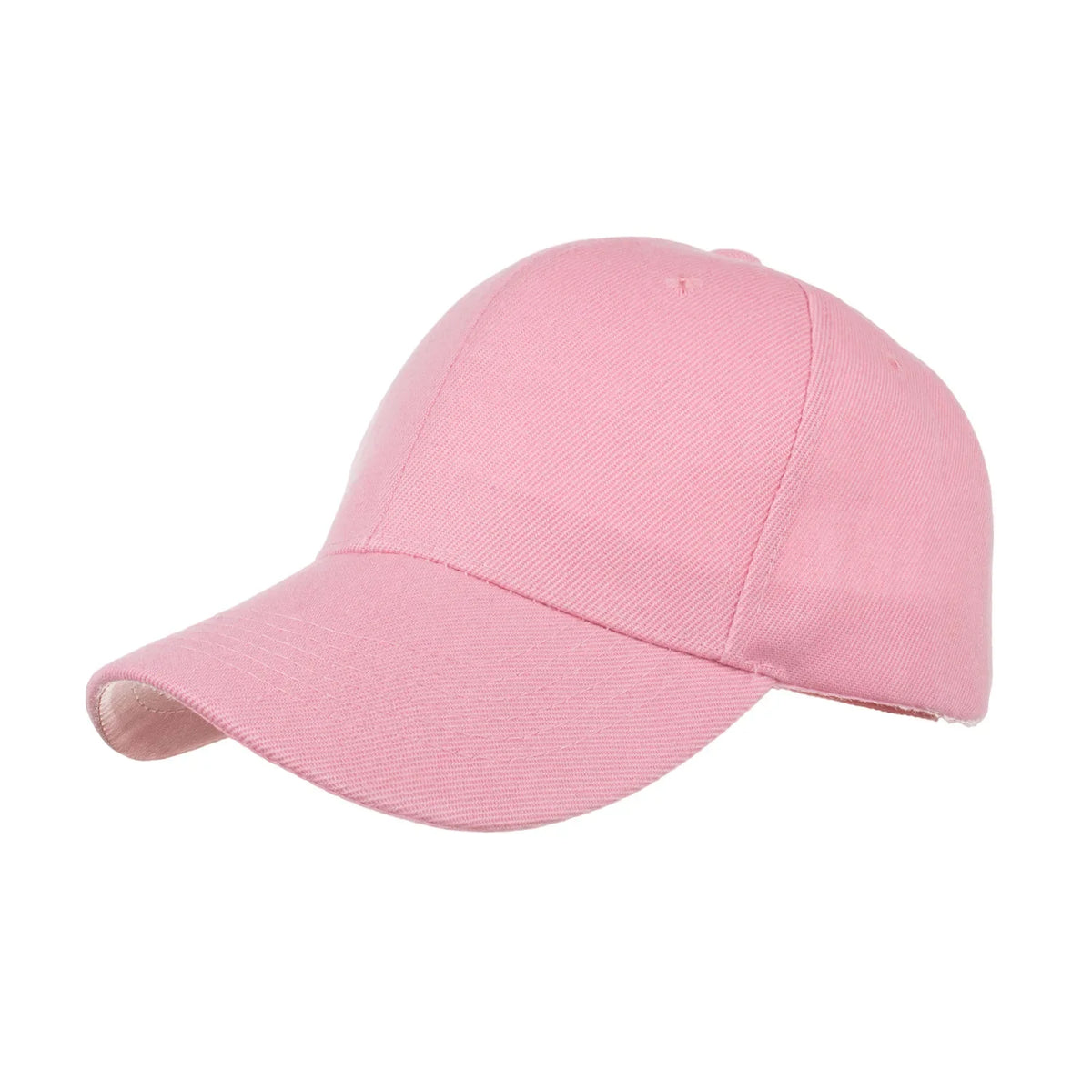 Unisex solid color 5-panel baseball cap by TrendLux Wear in black, showing front view with curved brim and structured design.