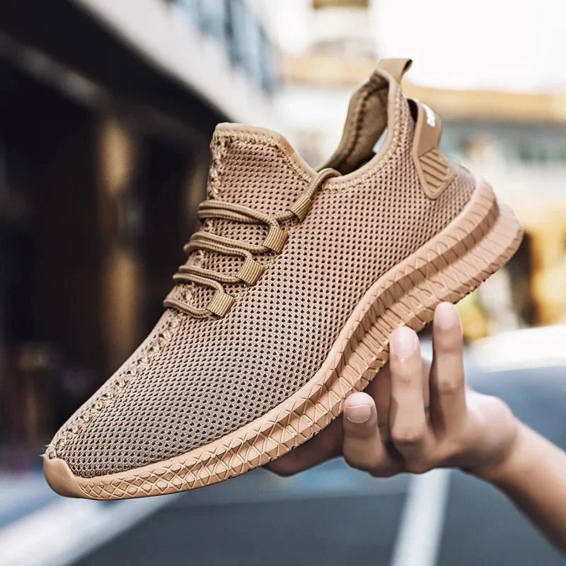 Men's breathable mesh sneakers from TrendLux Wear, casual urban street shoes with comfortable design and stylish look.