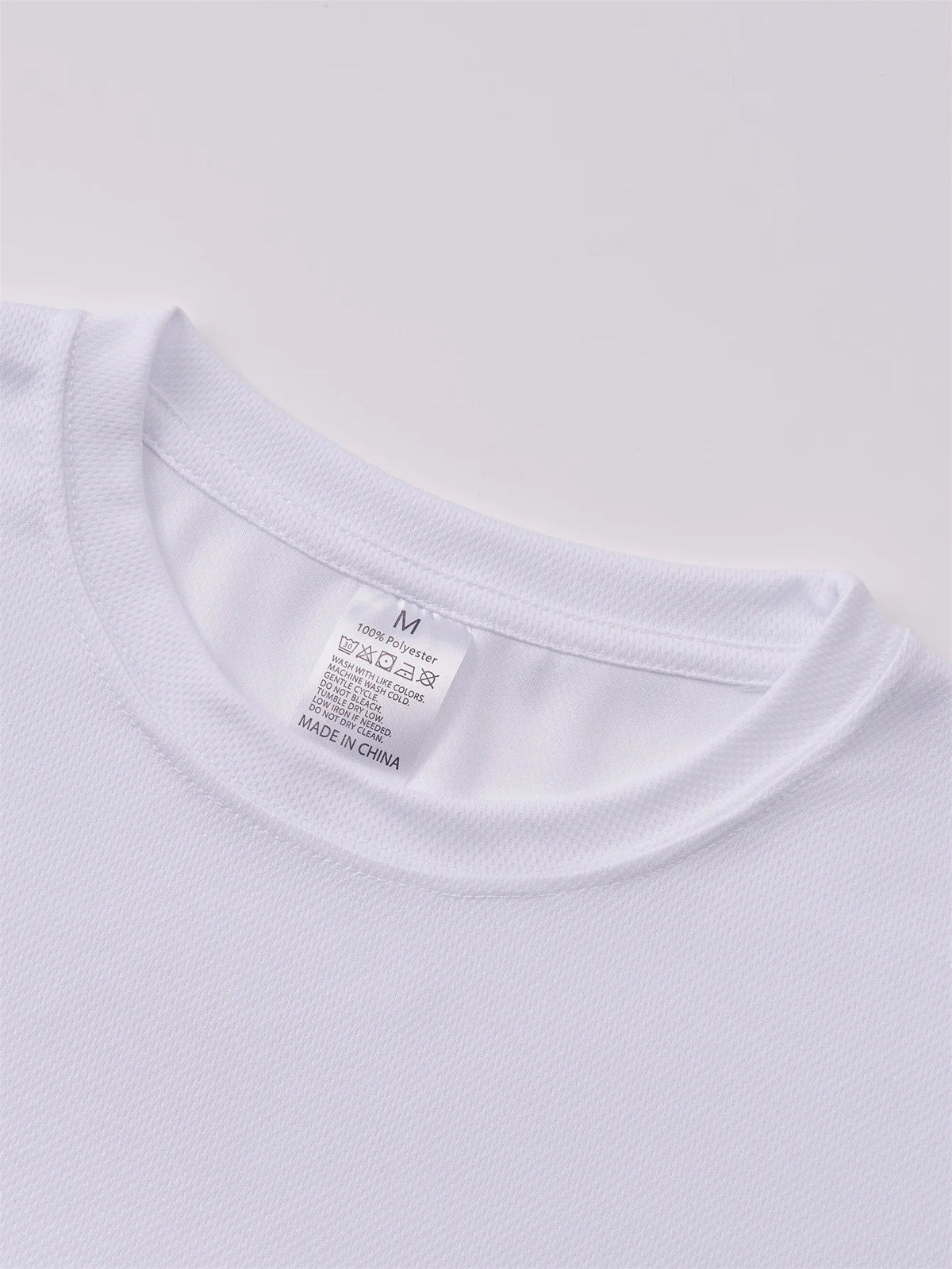 Men's quick-dry graphic T-shirt by TrendLux Wear in navy and white, breathable polyester crewneck tee, available in sizes S to XXL.