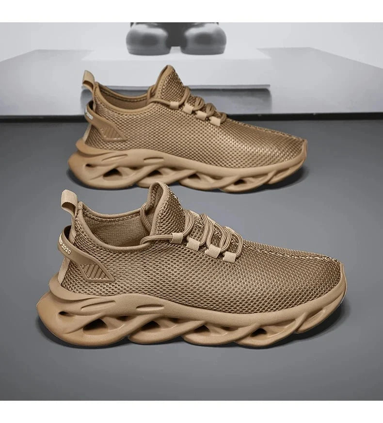 Men's breathable mesh sneakers by TrendLux Wear, urban street style casual shoes with comfortable design and modern look.