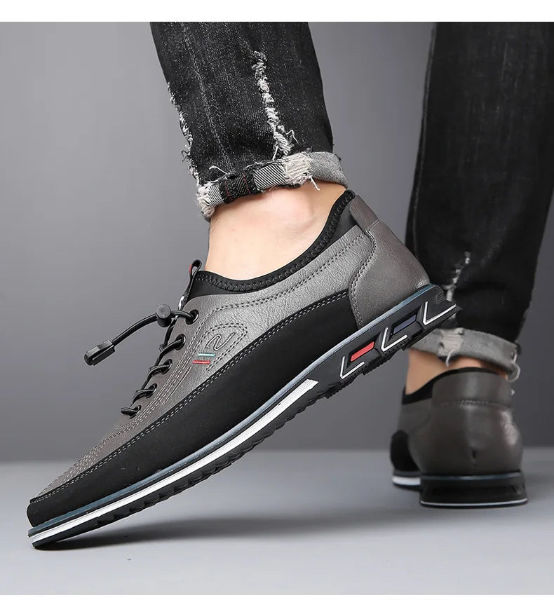 Men's Round-Toe Business Casual Derby Shoes