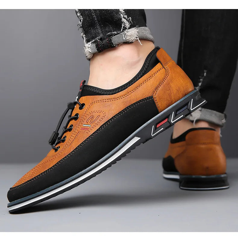 Men's Round-Toe Business Casual Derby Shoes