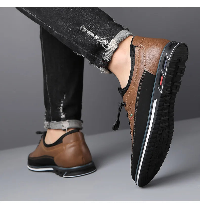 Men's Round-Toe Business Casual Derby Shoes