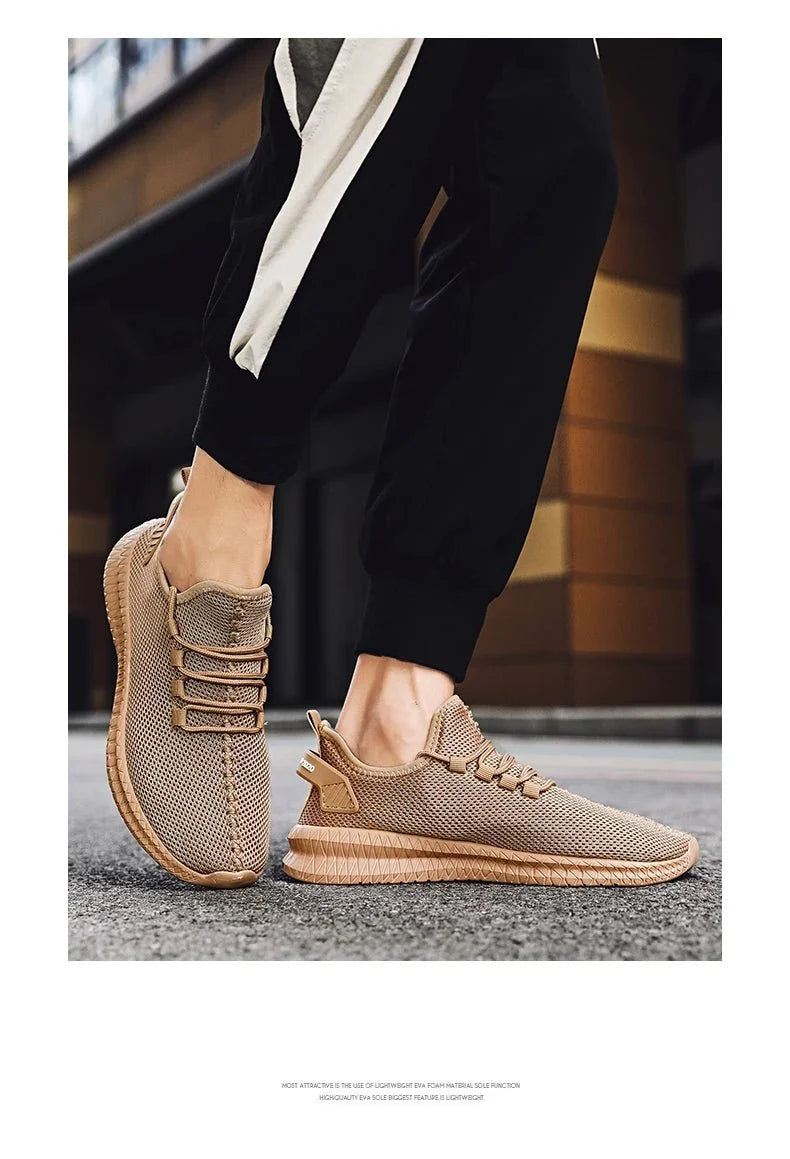 Men's Urban Street Sneakers by TrendLux Wear featuring breathable mesh casual shoes with stylish design and comfortable fit.