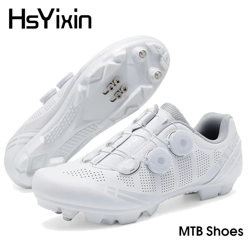 Men's MTB cycling shoes by TrendLux Wear featuring durable straps and grippy soles for mountain biking performance.