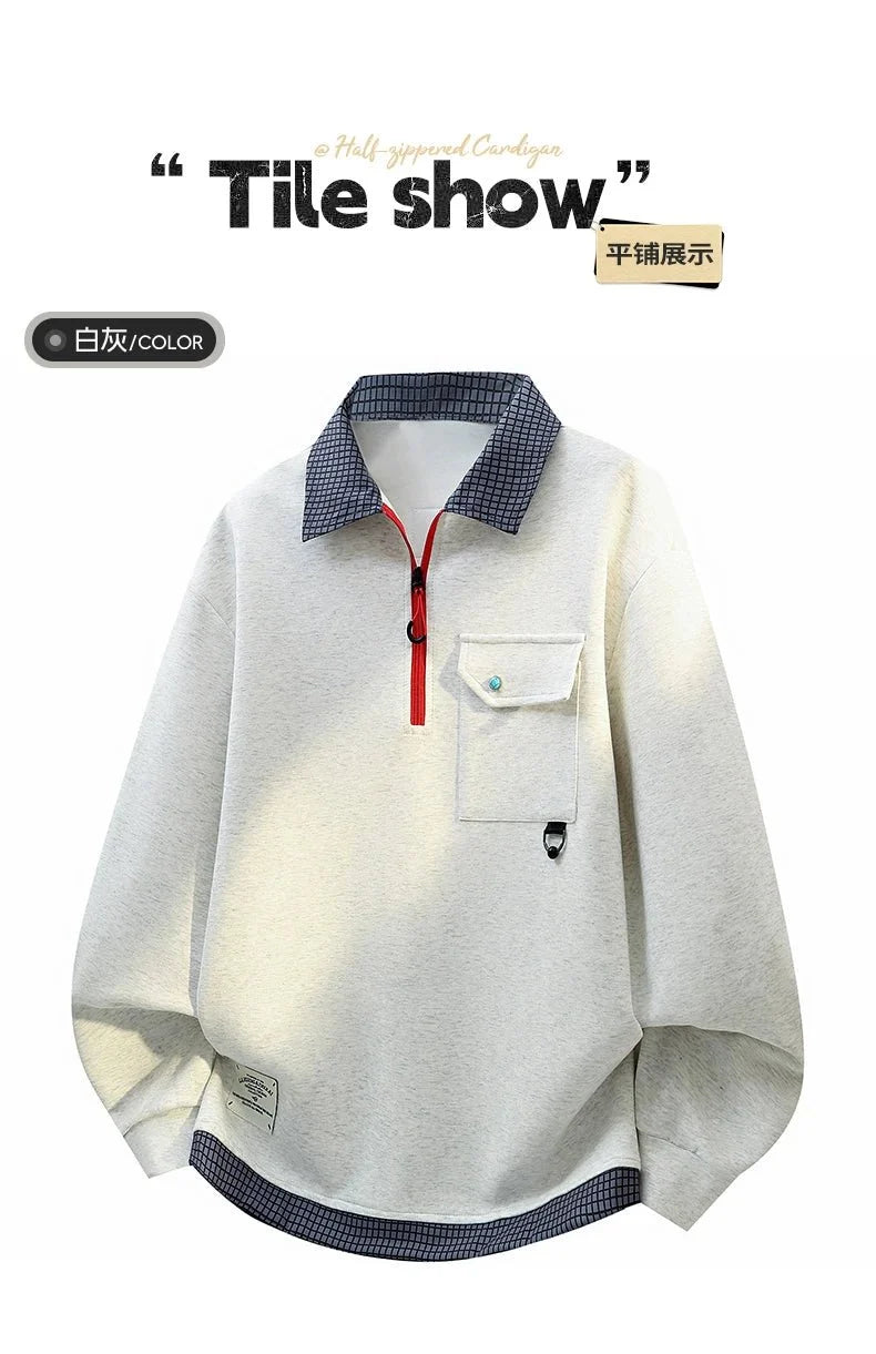 Men's TrendLux Wear quick-dry zip-up hoodie in solid color, casual sweatshirt with full front zipper and comfortable fit.