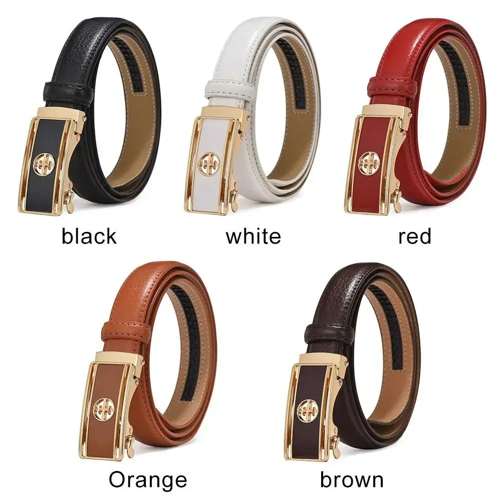 Women's Luxury Genuine Leather Belt — Automatic Buckle Waistband (105 cm) TrenLux Wear