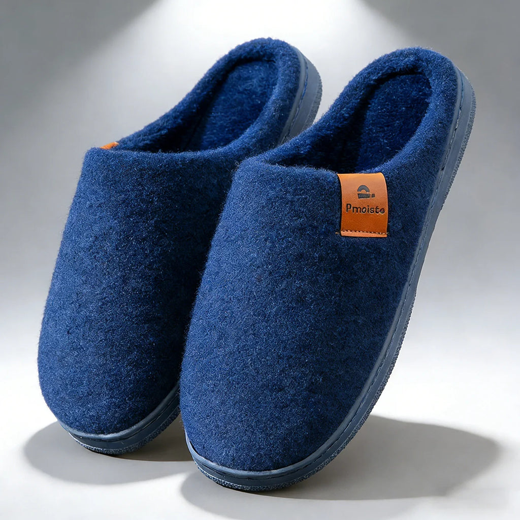 Men's Winter Felt Platform House Slippers – Cozy Non-Slip Indoor & Outdoor
