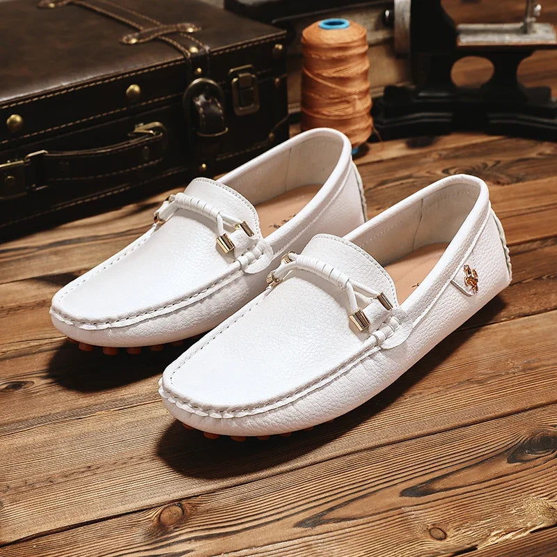 Men's Metal-Detail Slip-On Loafers