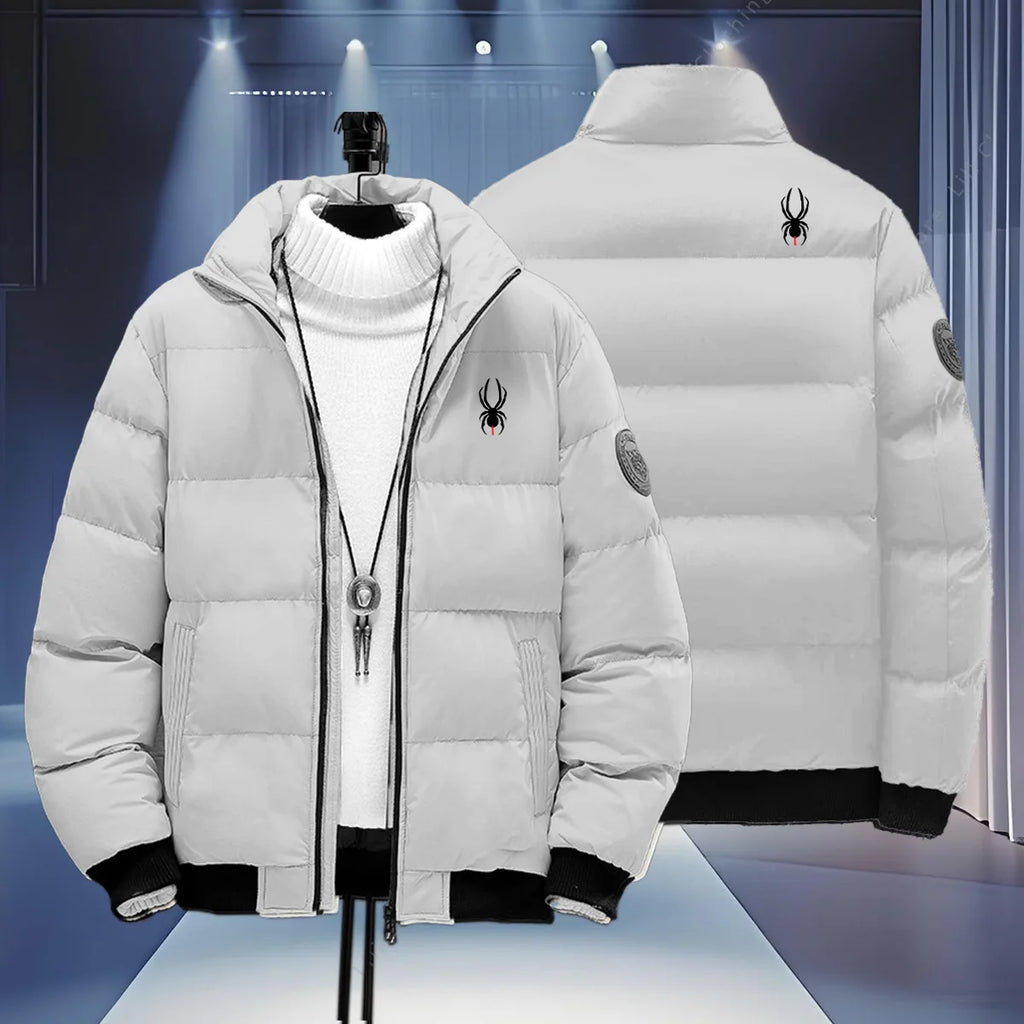Men's Thick Warm Puffer Bomber Jacket – Winter Down Parka Coat