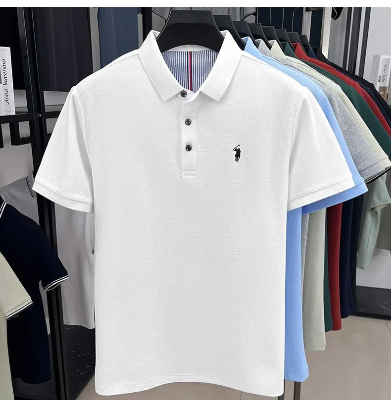 Men's Embroidered Cotton Golf Polo