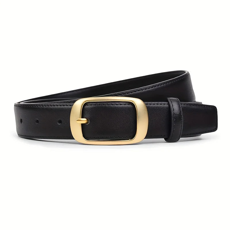 Women's PU Leather Belt — Alloy Metal Pin Buckle Fashion Strap for Jeans TrenLux Wear