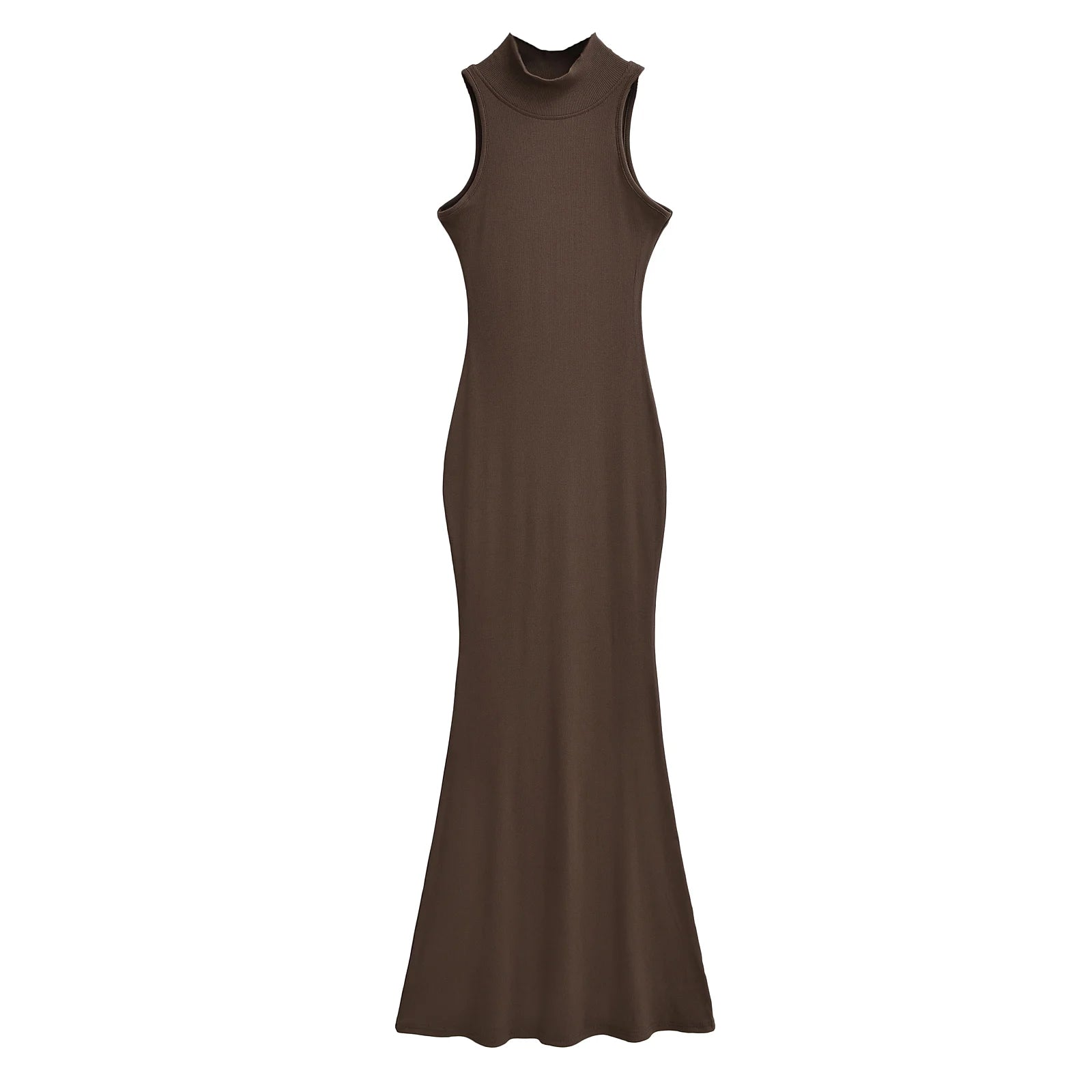 TrenLux Wear Women's Knit Turtleneck Bodycon Ankle-Length Maxi Dress The Glow Sanctuary