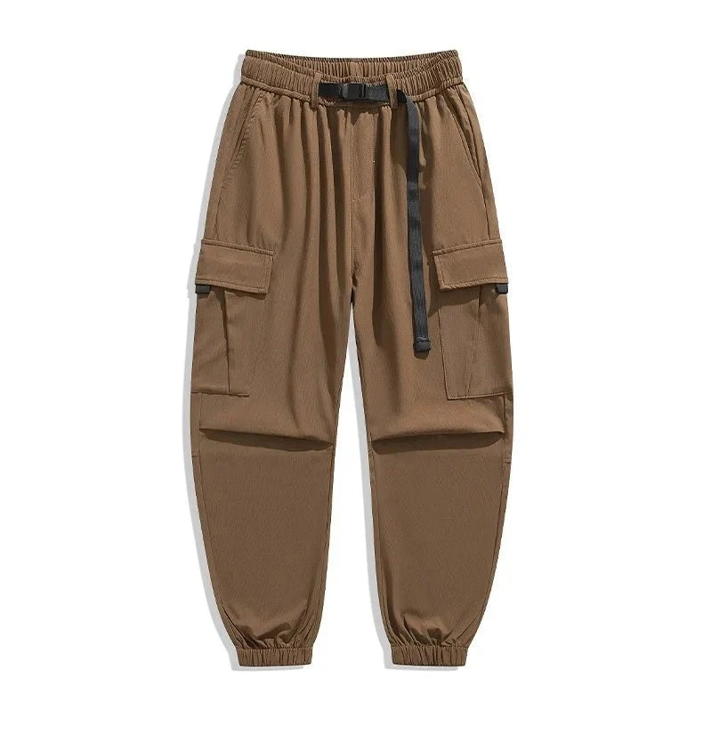 Men's wide leg casual trousers by TrendLux Wear in multiple colors, featuring a loose fit with multi-pocket design.