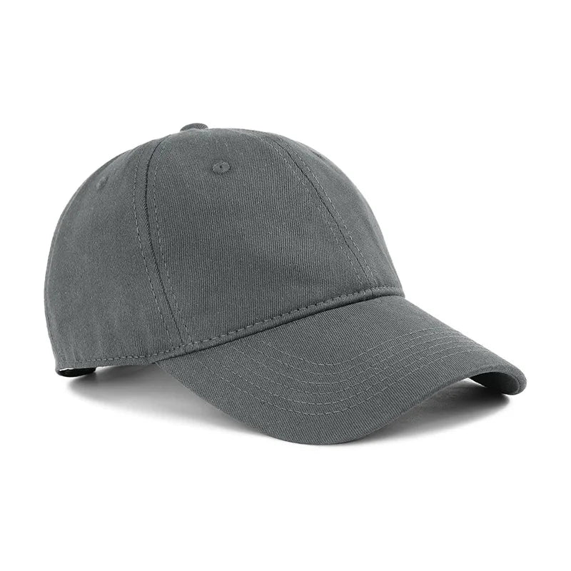 Unisex TrendLux Wear cotton curved brim baseball cap in soft fabric, available in 19 vibrant colors, Korean style design.