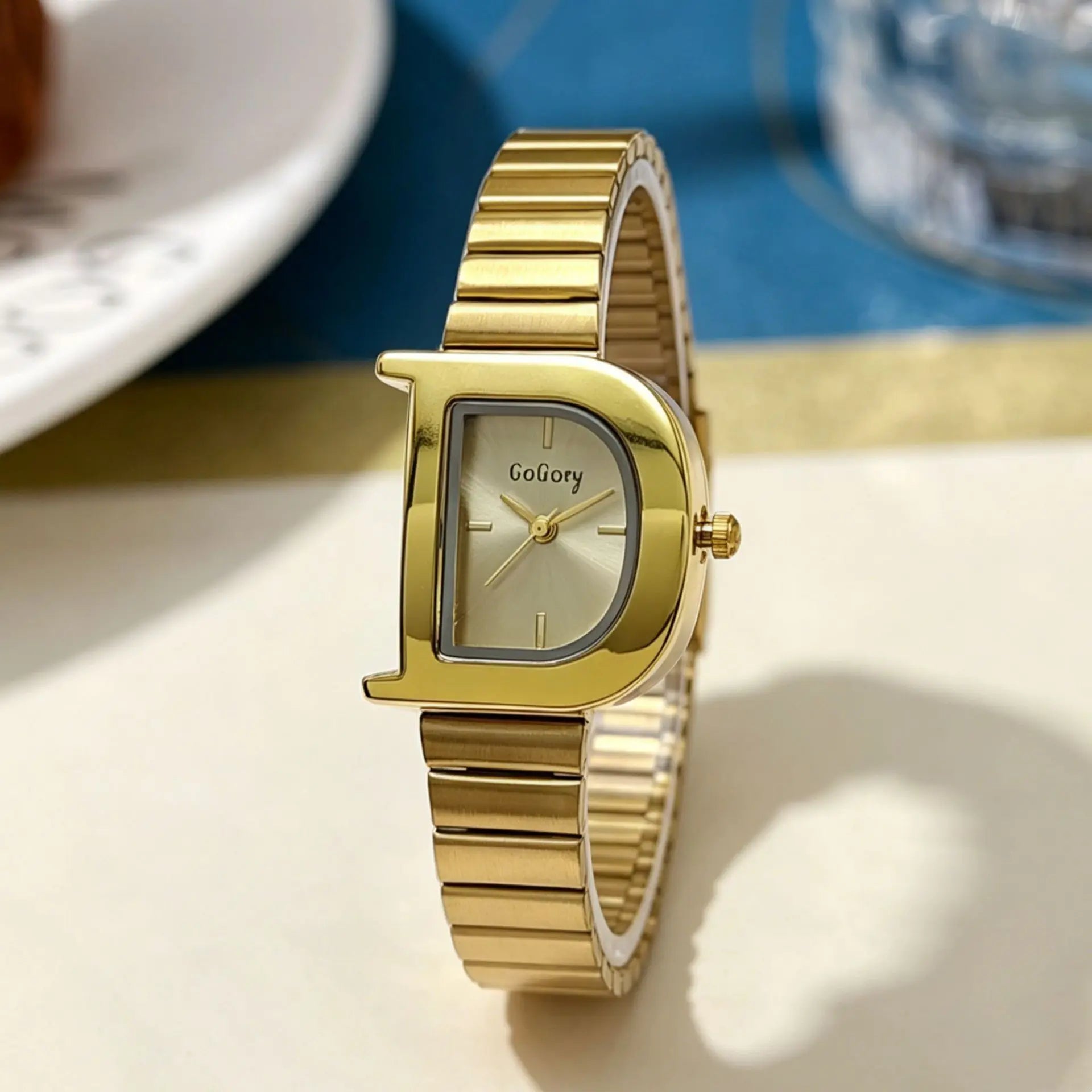 TrendLux Women's Vintage D-Shaped Bamboo Knot Personalized Quartz Wristwatch