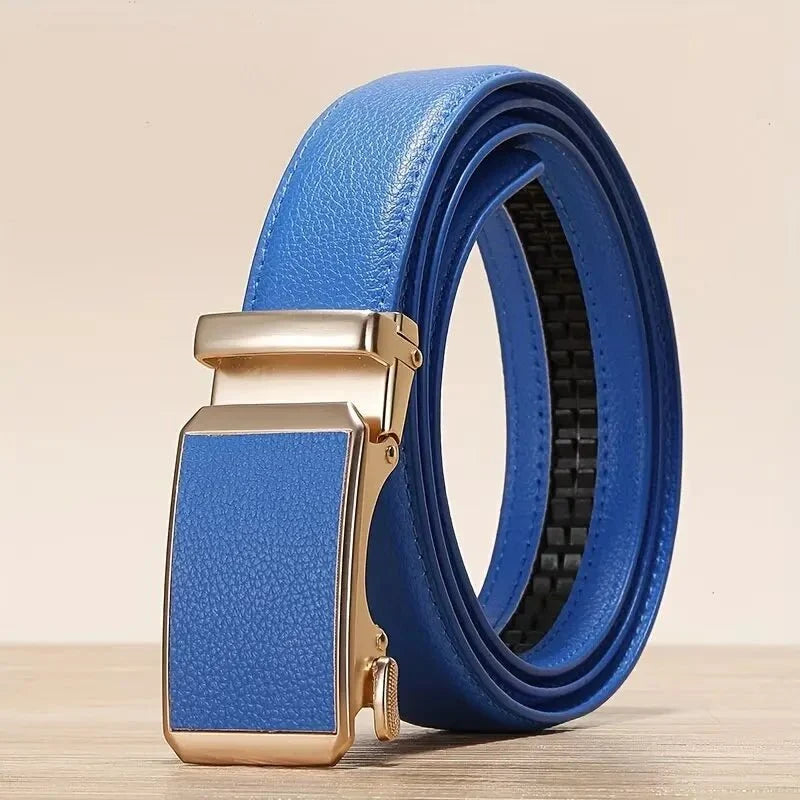 Women's genuine leather belt by TrendLux Wear, featuring a stylish brown strap with a silver buckle.