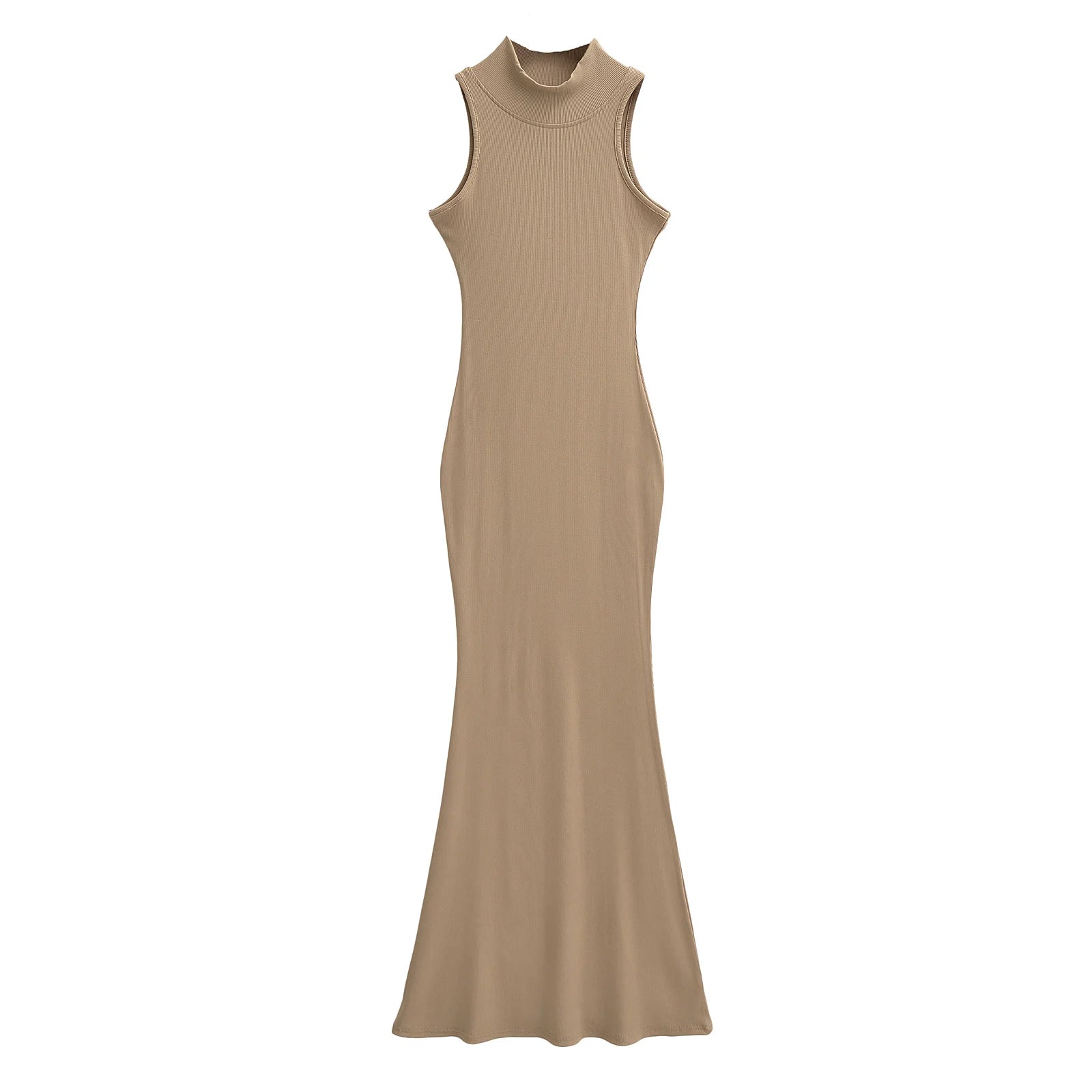 TrenLux Wear Women's Knit Turtleneck Bodycon Ankle-Length Maxi Dress The Glow Sanctuary