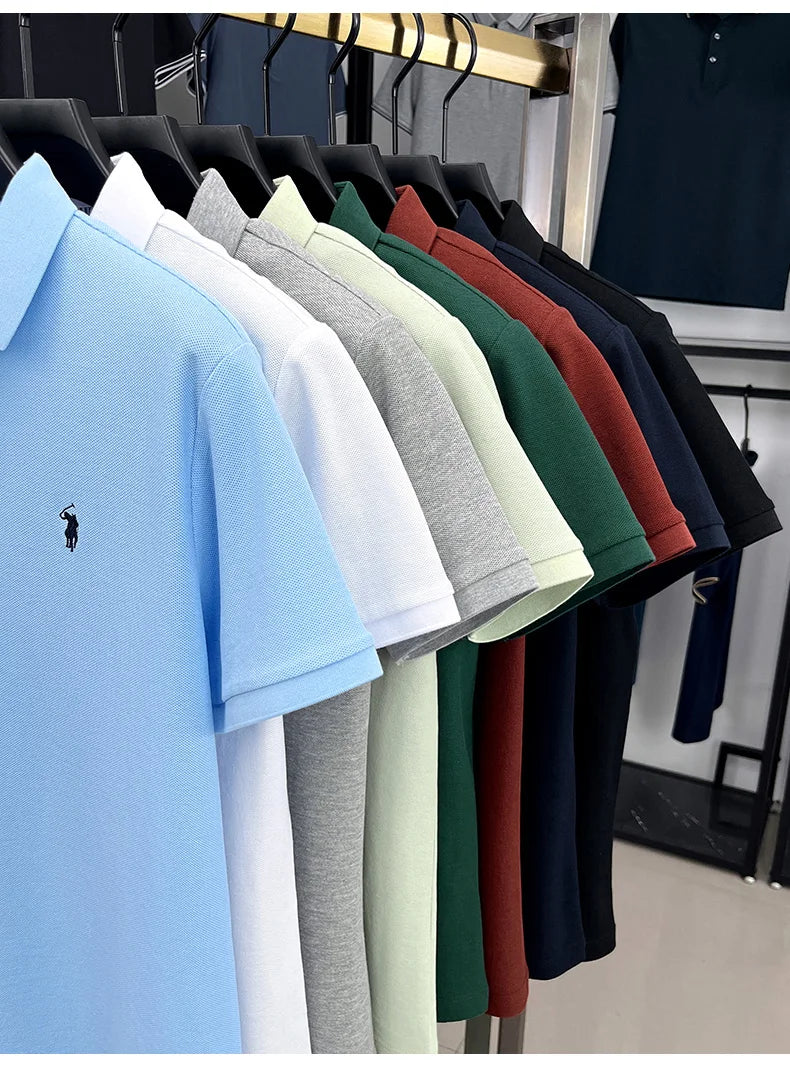 Men's Embroidered Cotton Golf Polo