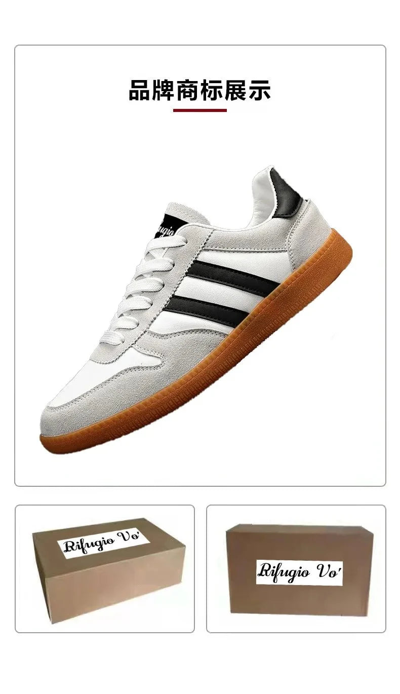 Men's TrendLux Wear thick-sole board sneakers with striped design, casual fashion shoes for everyday wear.