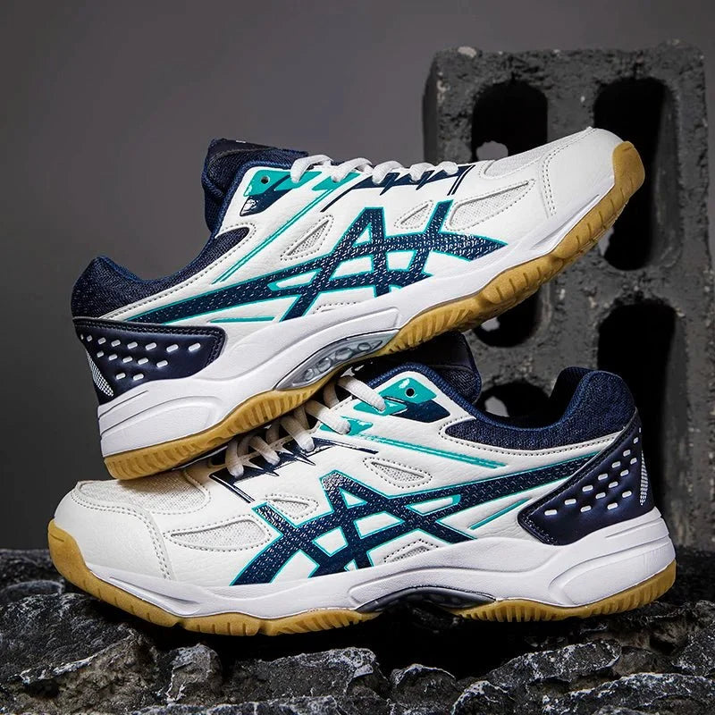 Unisex TrendLux Wear anti-slip court sneakers for badminton and table tennis, athletic shoes with grip and comfort.