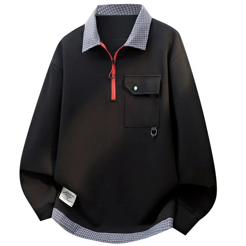 Men's TrendLux Wear quick-dry zip-up hoodie in solid color, casual sweatshirt with front zipper and comfortable fit.