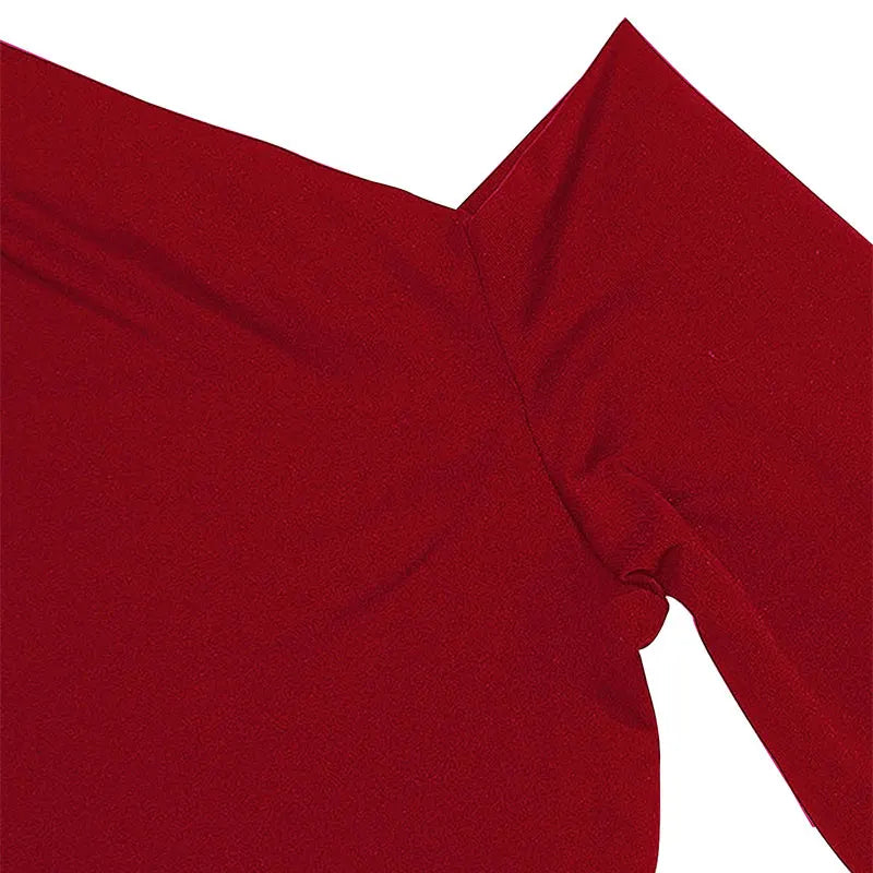 TrendLux Women's Polyester-Elastane Knit One-Shoulder Backless Slim Club Dress