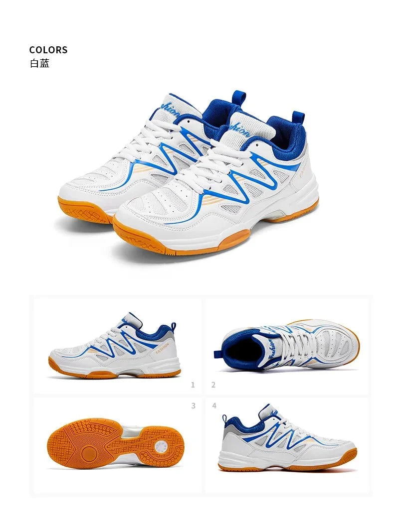 Men's TrendLux Wear athletic tennis and badminton shoes with anti-slip soles and all-season court grip, designed for professional play.