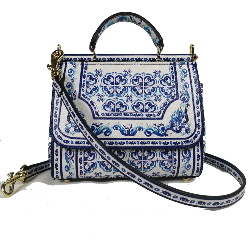 TrendLux Women's Rose PU Leather Crossbody Tote Lady Shoulder Handbag