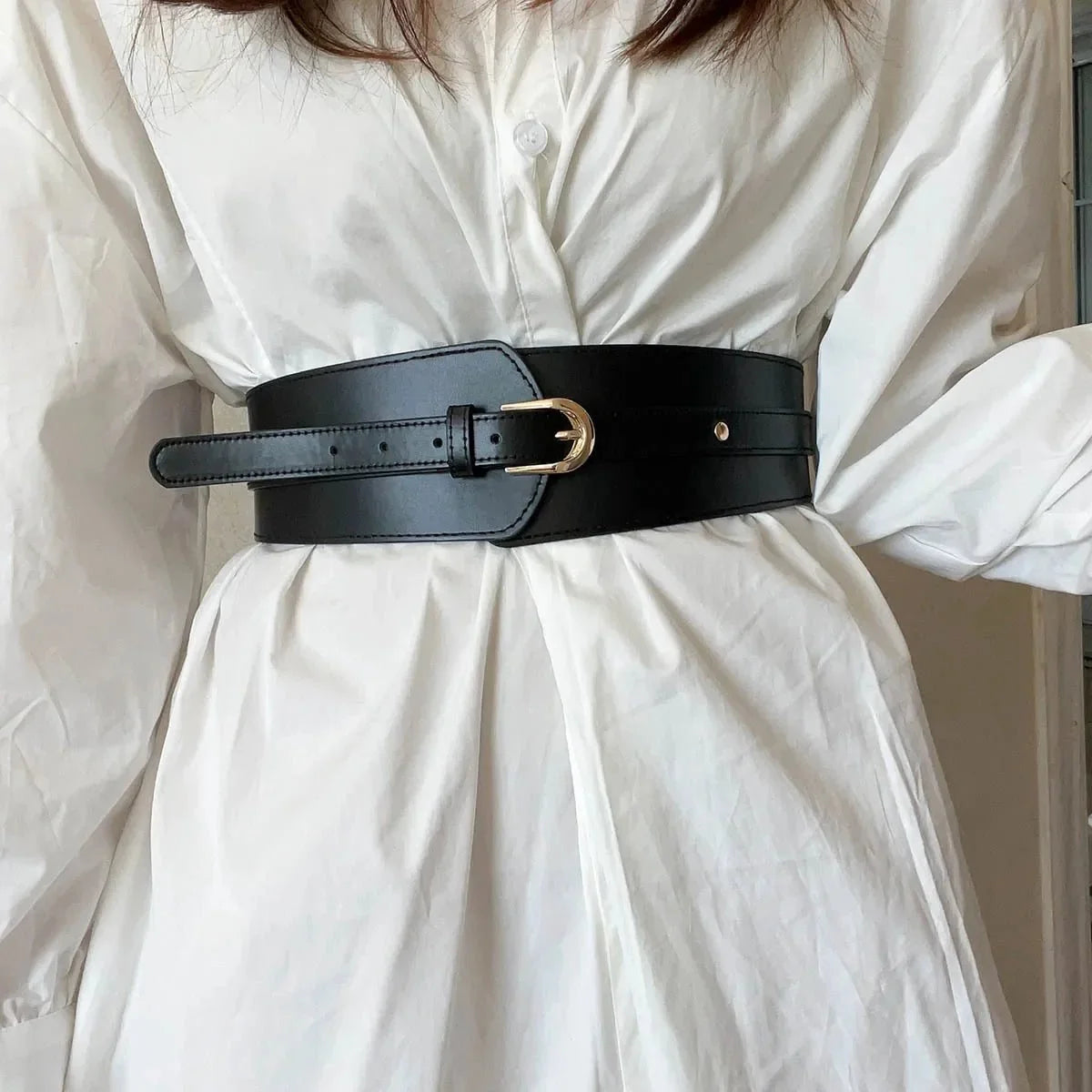 Women's adjustable corset waist belt by TrendLux Wear, featuring a stylish design and secure fit for fashion and waist shaping.