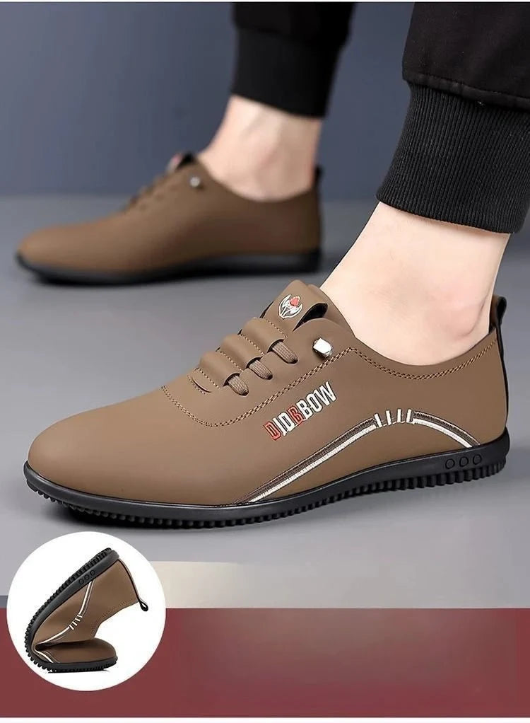 Men's leather loafers by TrendLux Wear featuring soft soles and slip-on design, ideal for casual walking and comfortable style.