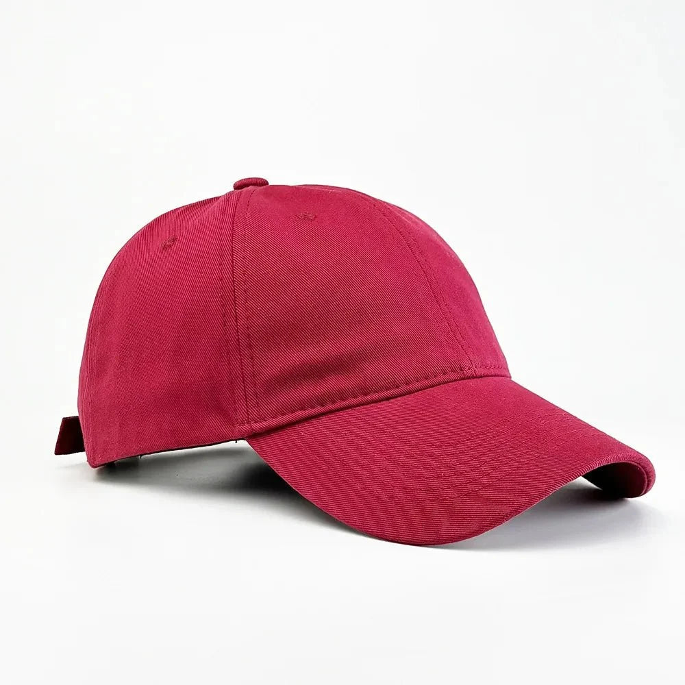 Unisex TrendLux Wear high-end cotton curved brim baseball cap in soft top style, available in 19 colors.
