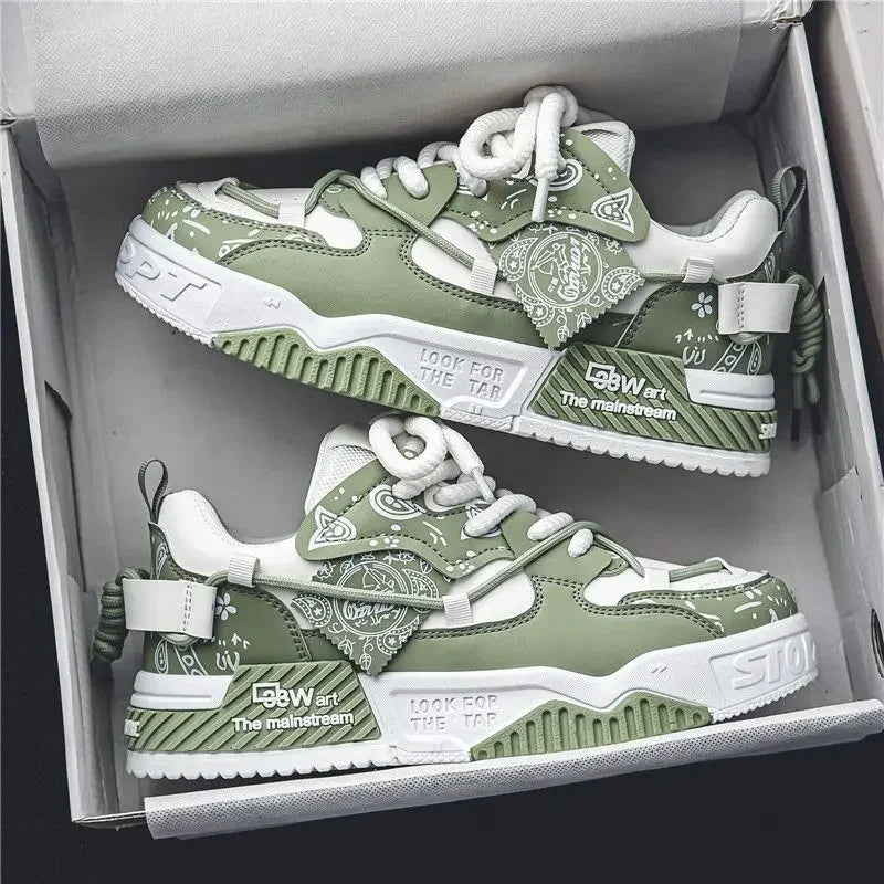 Men's breathable platform sneakers by TrendLux Wear featuring vulcanized casual design and comfortable walking sole.