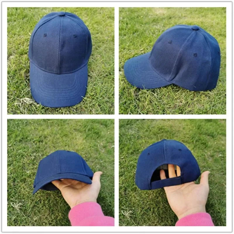 Unisex plain baseball cap by TrendLux Wear with adjustable strap, structured fit, shown in a neutral color on a white background.