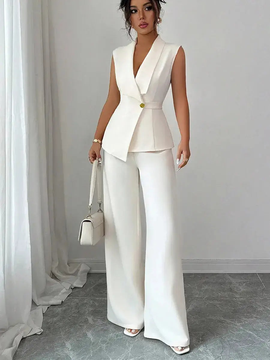 Trenluxwear Women's spring 2 Piece sleeveless Suit TrenLux Wear