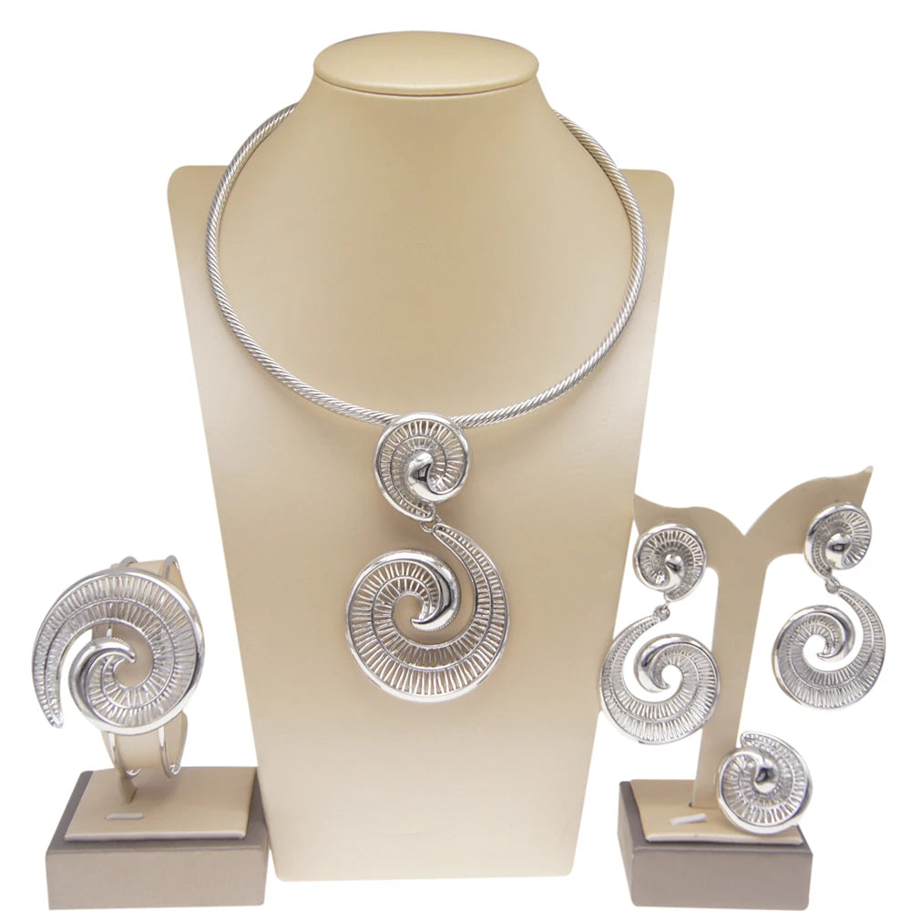 Women's Gold Plated Jewellery Set. TrenLux Wear