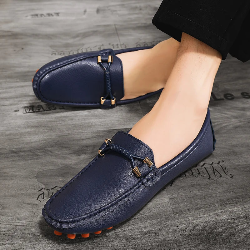 Men's Metal-Detail Slip-On Loafers
