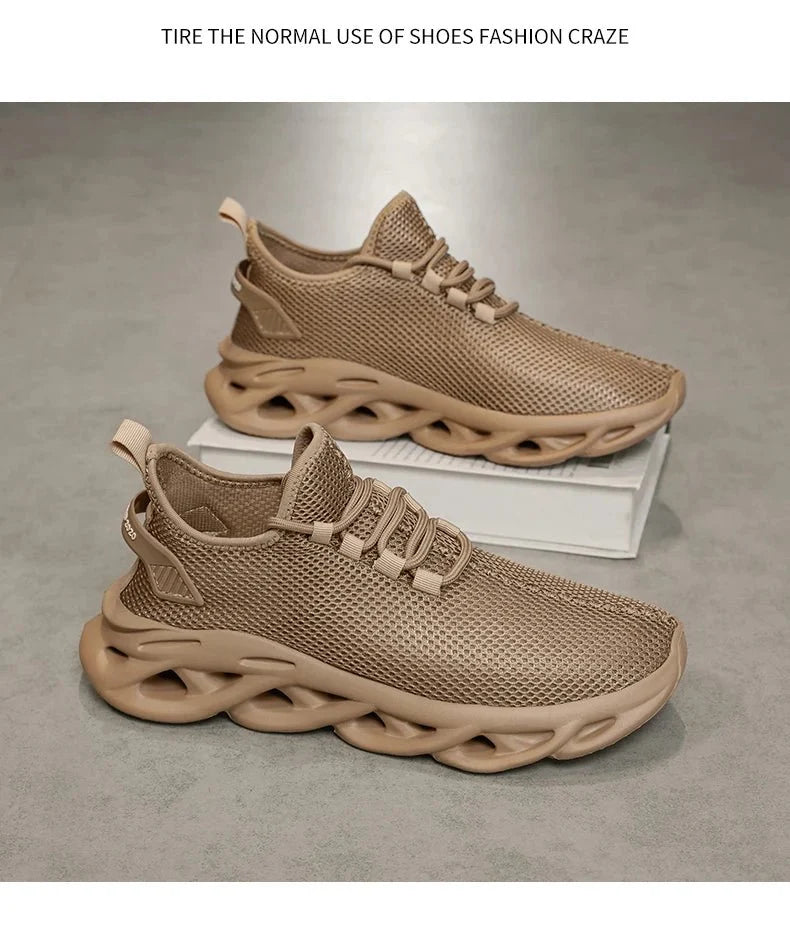 Men's breathable mesh sneakers by TrendLux Wear, stylish urban street sneakers with casual design and comfortable fit.
