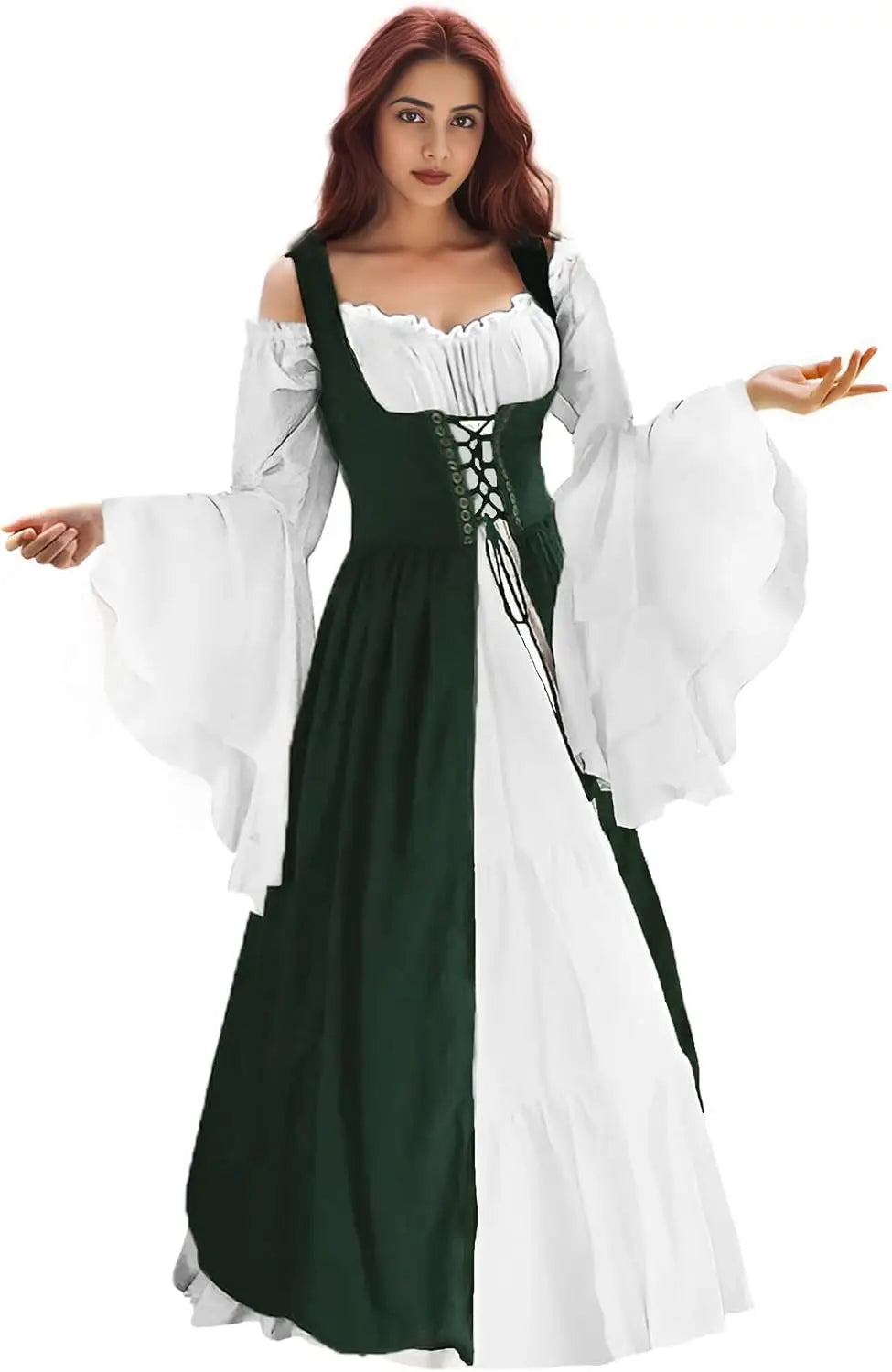 TrenLux Wear Women's Polyester Medieval Renaissance Faire Costume Dress The Glow Sanctuary