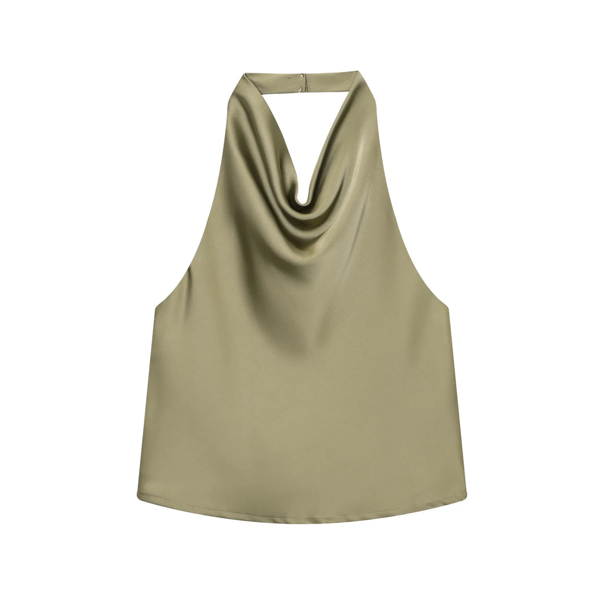 TrenLux Wear TFMLN 2025 women's sexy halter top, backless, high street waistcoat, spring summer solid elegant halter neck top