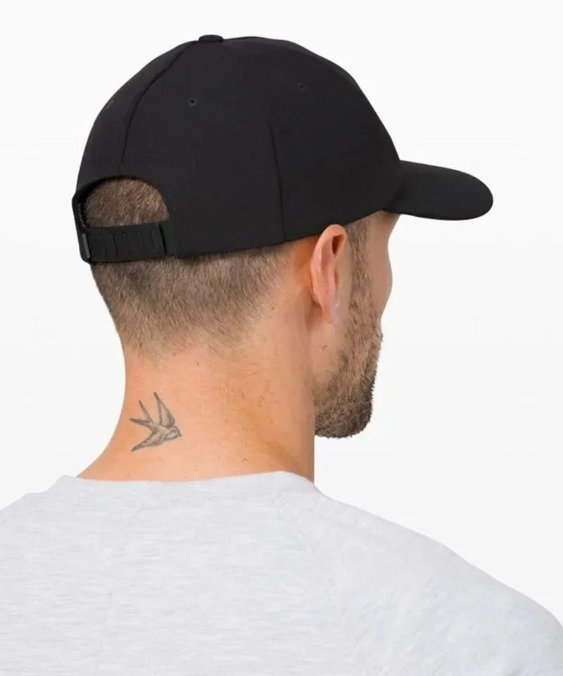 Unisex plain baseball cap by TrendLux Wear, adjustable structured hat in various colors, shown in a close-up image.